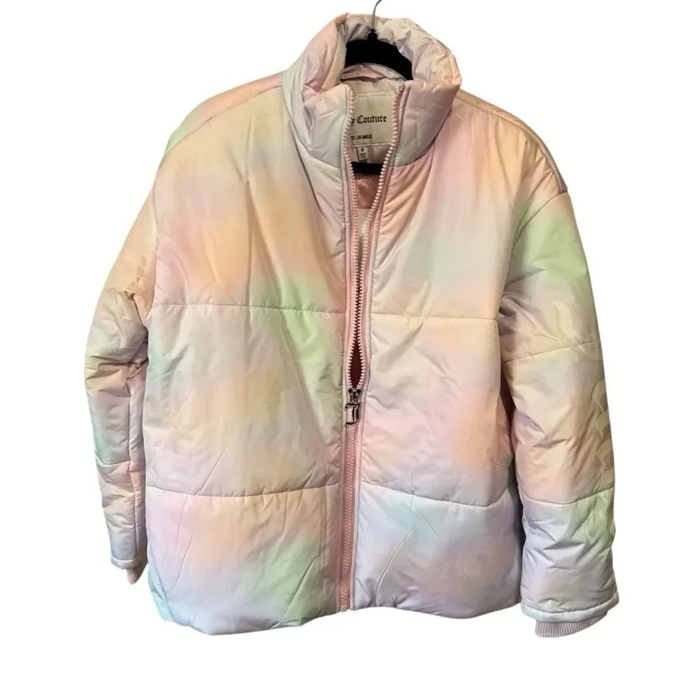 Revolve Juicy Couture Avalon Cotton Candy Tie Dye Pastel Puffer Jacket Size M
